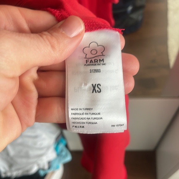 Farm Rio Satin Red Cut-out Midi Dress Size XS - Picture 9 of 9